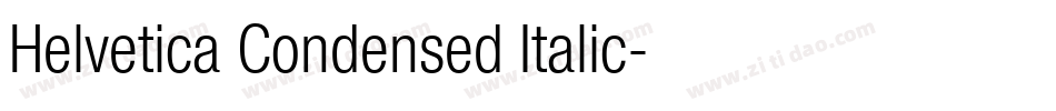 Helvetica Condensed Italic字体转换
